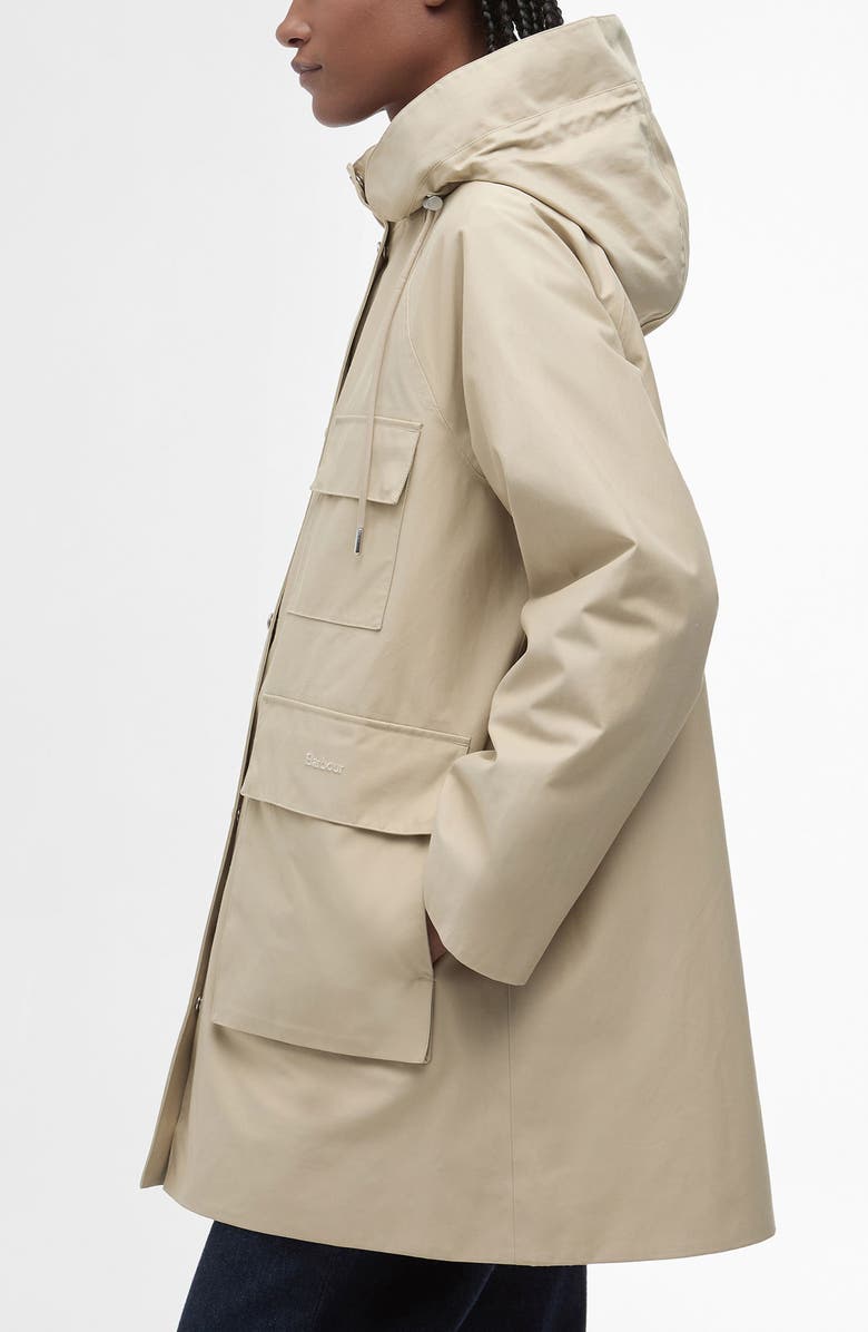 Barbour Khai Waterproof Hooded Raincoat, Alternate, color, 