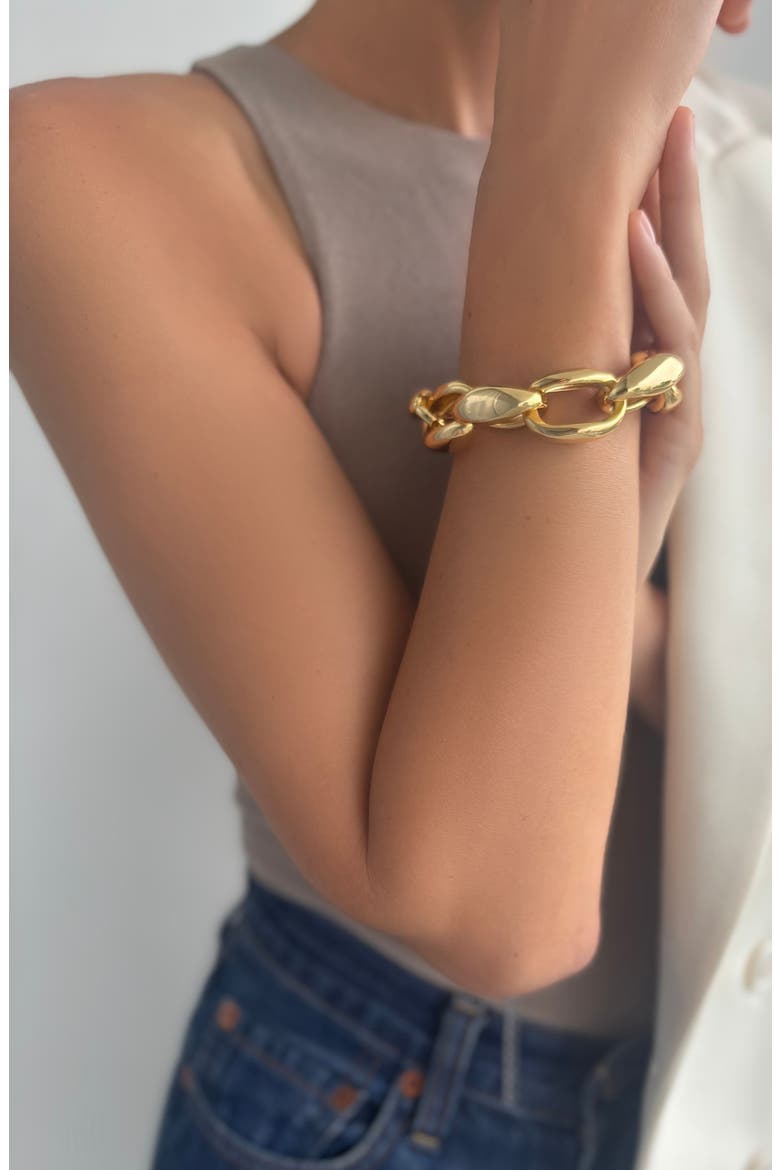 Chunky Chain Bracelet, Alternate, color, GOLD