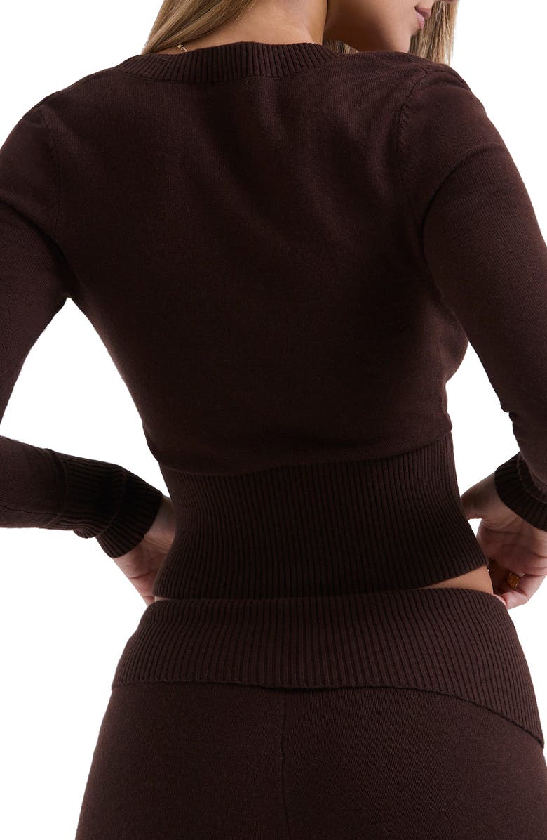 HOUSE OF CB Raquel Scoop Neck Crop Sweater, Alternate, color,