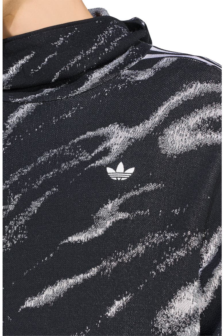 A6 Knit Hoodie, Alternate, color, BLACK/ GREY THREE