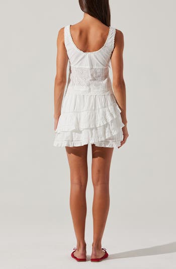Kensley Embroidered Eyelet Cotton Tie Front Camisole
