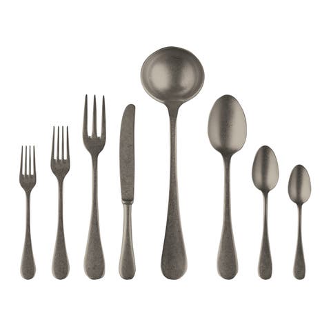 Vintage Pewter Flatware Set - 43 Pieces