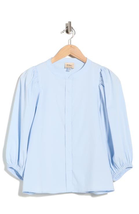 Puff Sleeve Button-Up Top