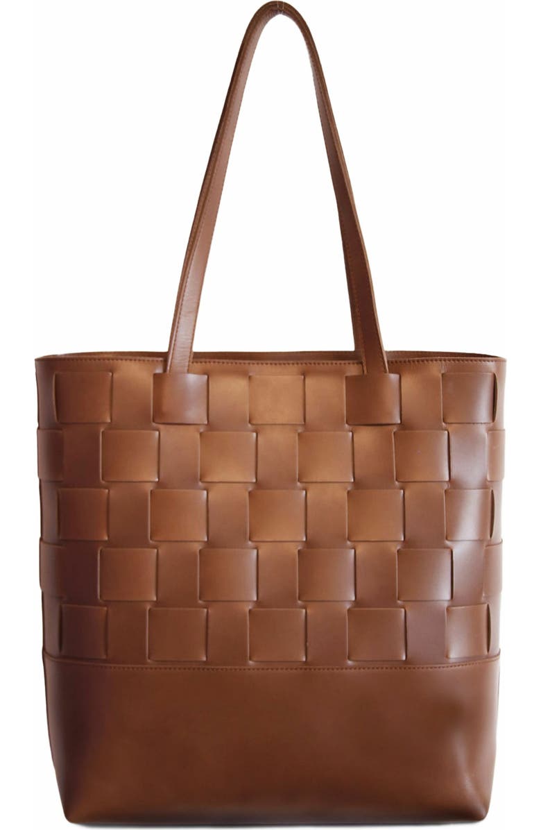 ABLE Mamuye Woven Tote, Main, color, Whiskey