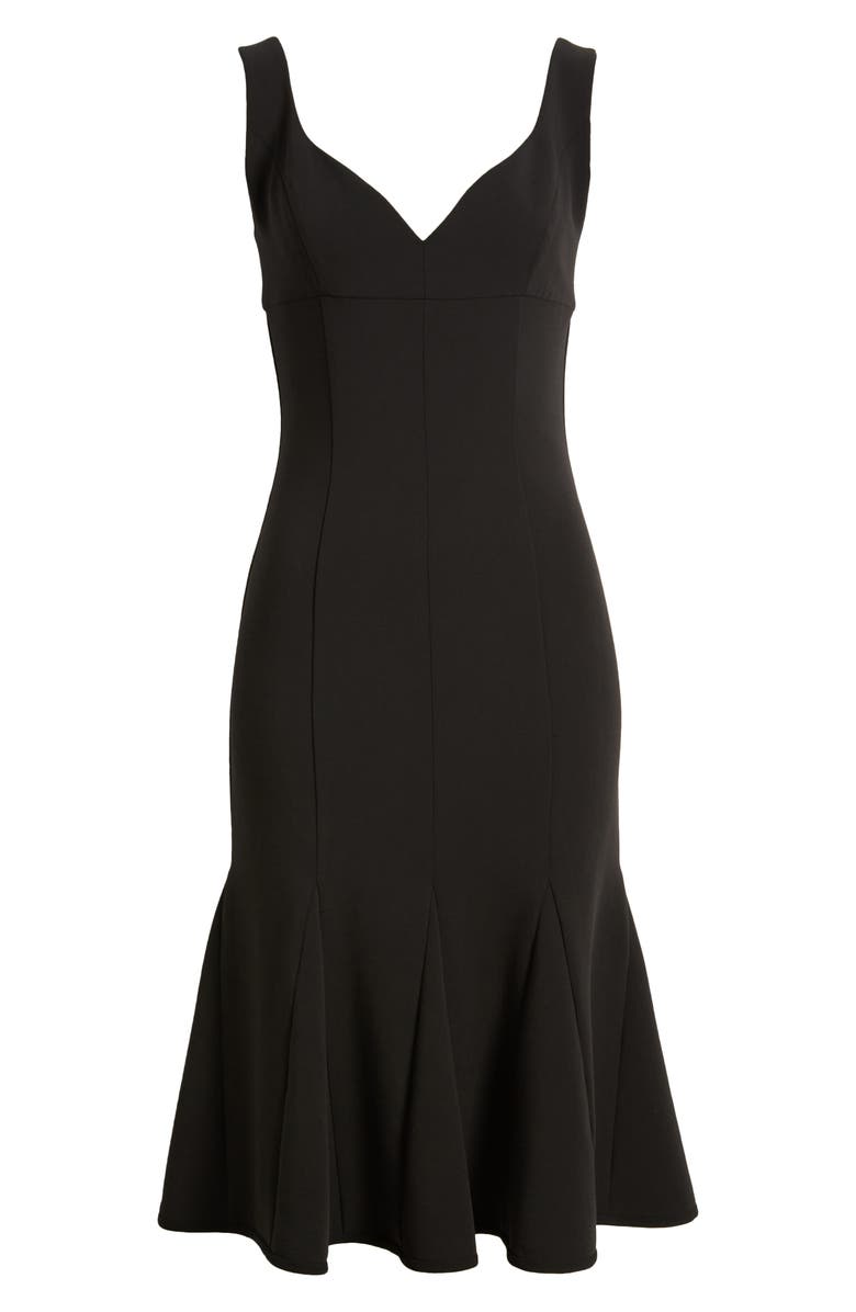Black Halo Ashlyn Godet Cocktail Midi Dress, Alternate, color, 