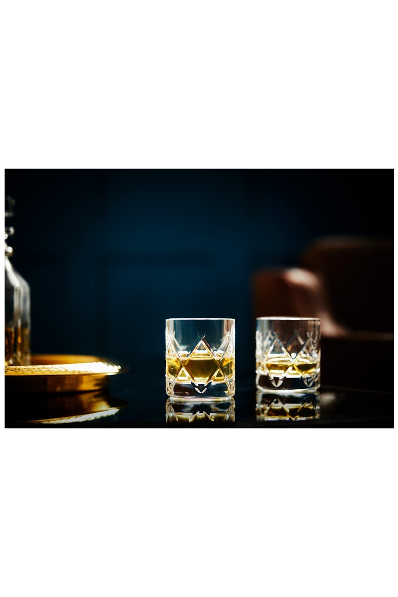 Set of 2 Connoisseur Olann Straight Lead Crystal Tumblers, Alternate, color, CLEAR