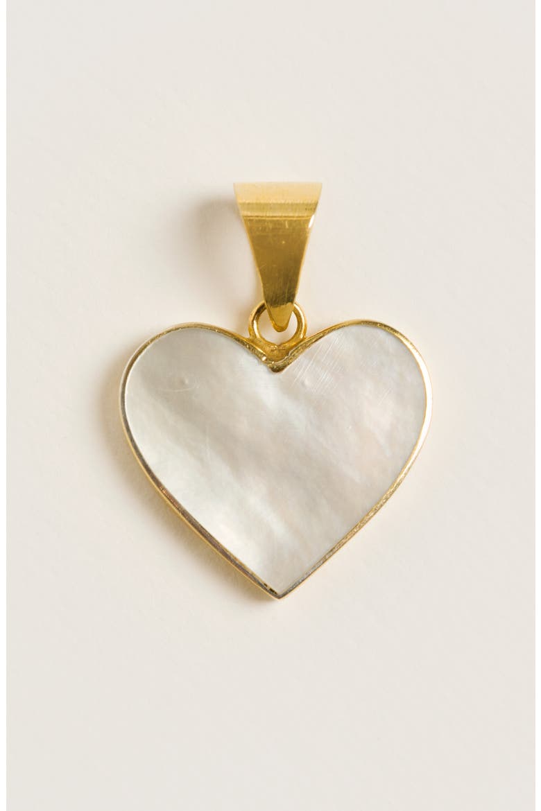 Mother of Pearl Heart Pendant, Alternate, color, Mother of Pearl