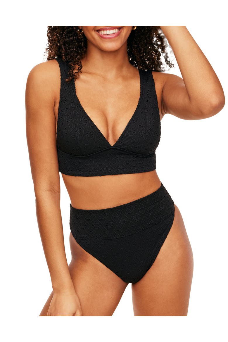 Madelaine Swimwear Swim Top, Alternate, color, Black