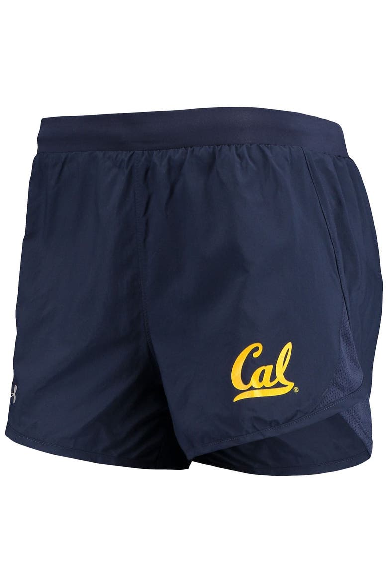 Women's Under Armour Navy Cal Bears Fly By Run 2.0 Performance Shorts, Alternate, color, Navy