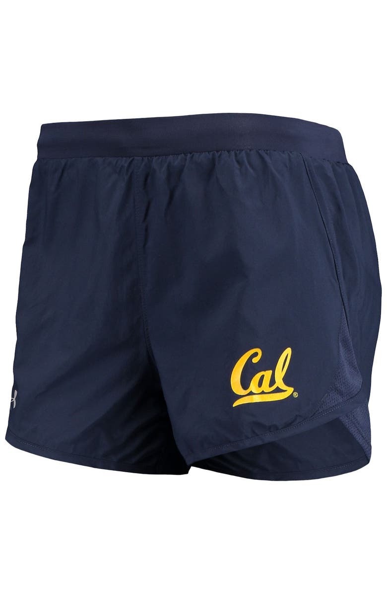 Under Armour Women's Under Armour Navy Cal Bears Fly By Run 2.0 Performance Shorts, Alternate, color, Navy