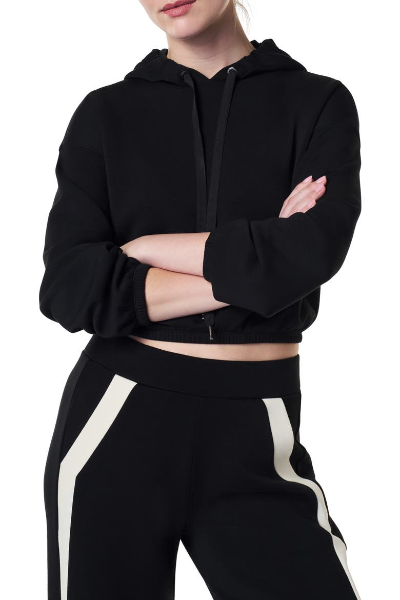AirEssentials Crop Hoodie, Main, color, VERY BLACK