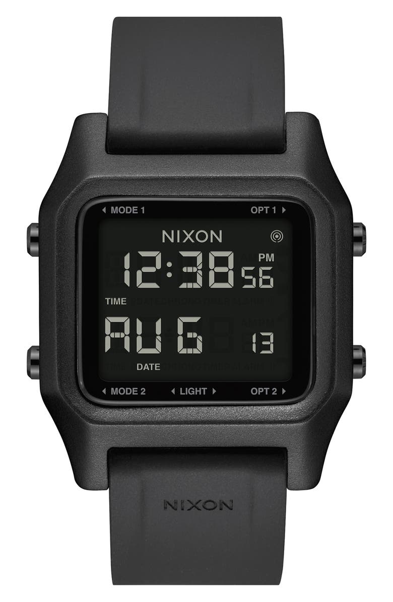 Nixon Staple Digital Silicone Strap Watch, 39mm, Main, color, 