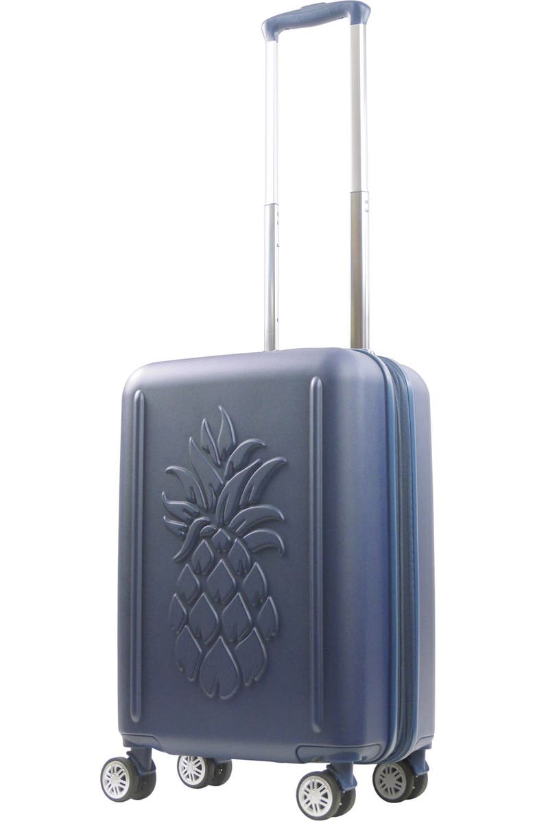 Tommy Bahama 22-Inch Hardside Carry-On Spinner Luggage, Main, color, Navy