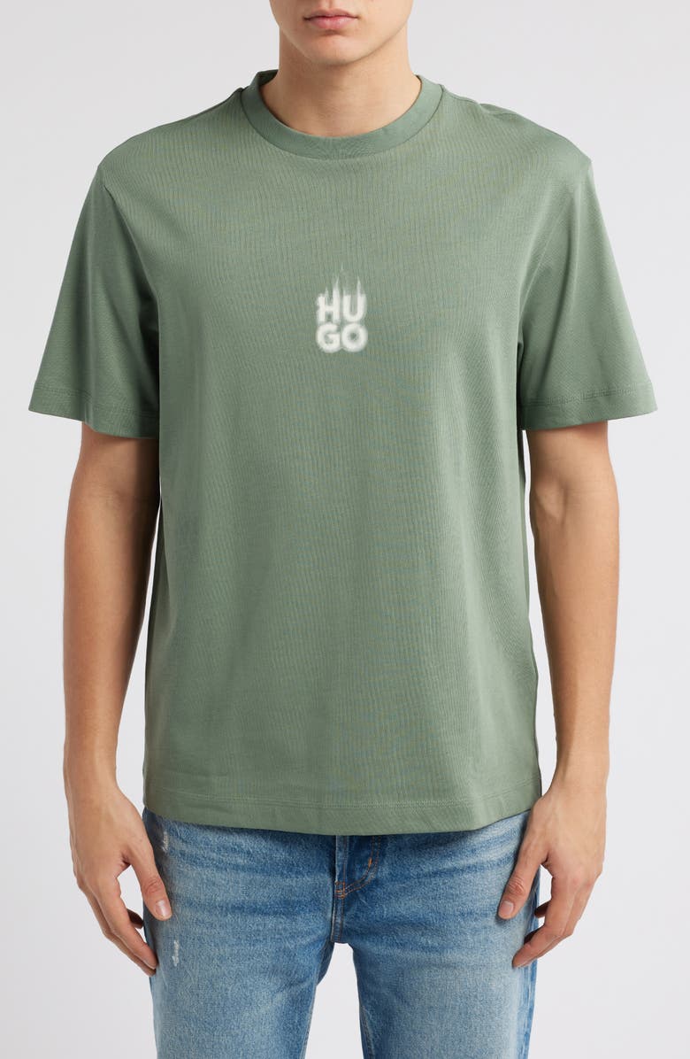 HUGO Dalsar Graphic T-Shirt, Main, color, Open Green