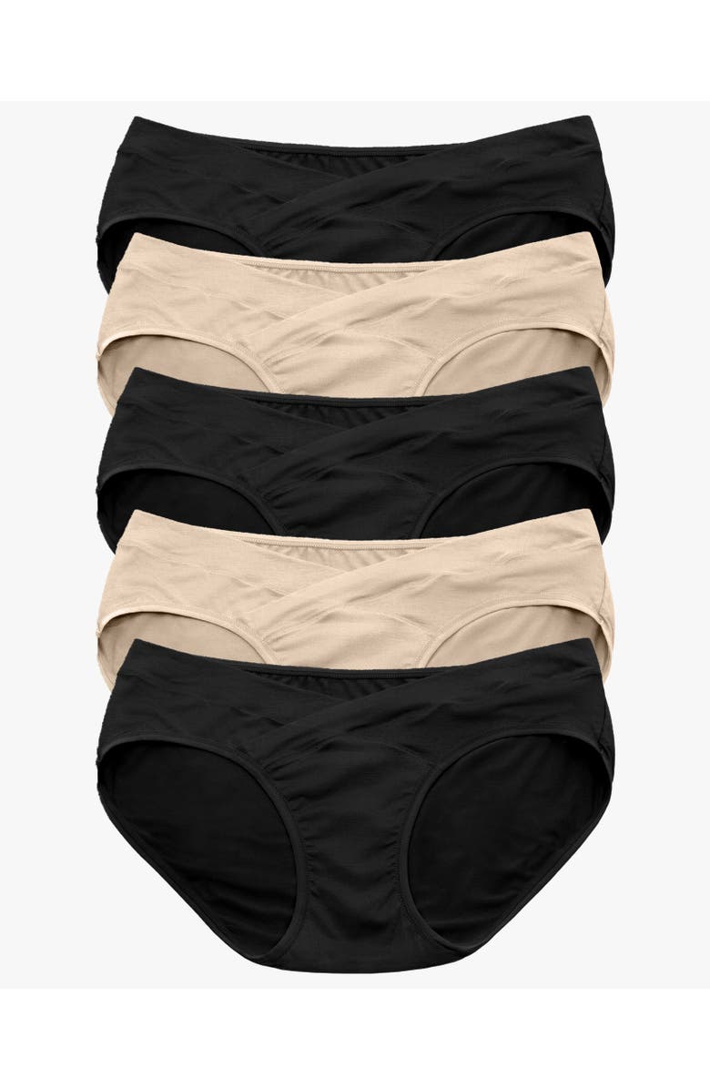 Kindred Bravely Under-the-Bump Bikini Underwear 5 Pack, Main, color, 