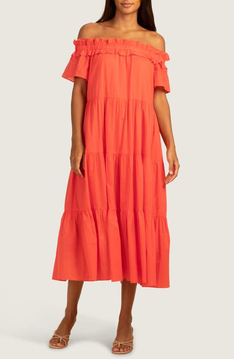 Cattleya 2 Tiered Off-the-Shoulder Dress