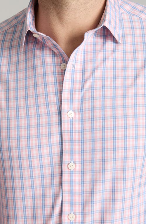 Untuckit Fairchild Plaid Wrinkle Free Cotton Button-up Shirt In Pink