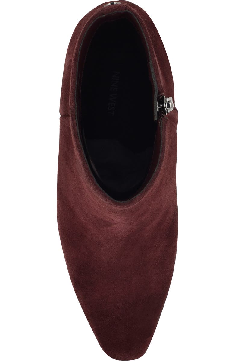 Nine West Reraye Bootie, Alternate, color, Dark Red Suede