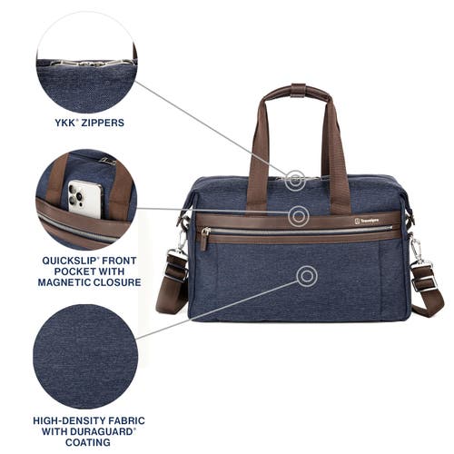 Travelpro Platinum Elite Carry On Soft Travel Underseat Tote Bag In True Navy Blue