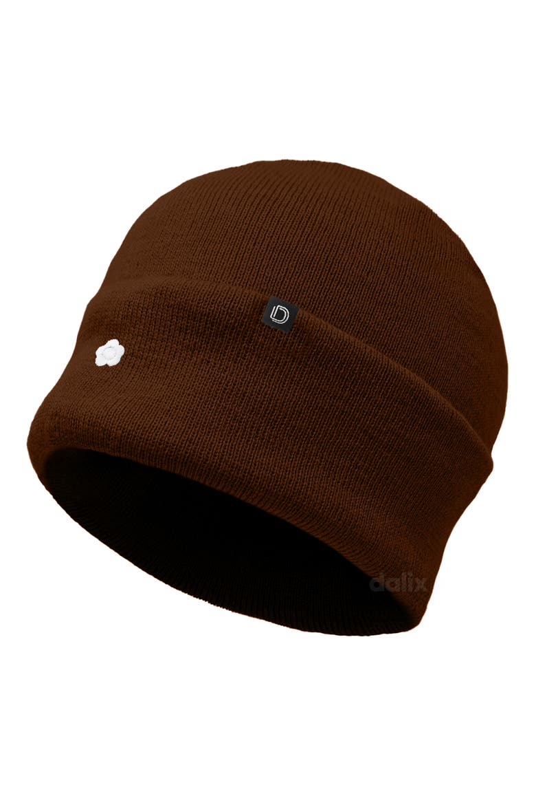 Lil Flower Beanie Cap, Alternate, color, Brown