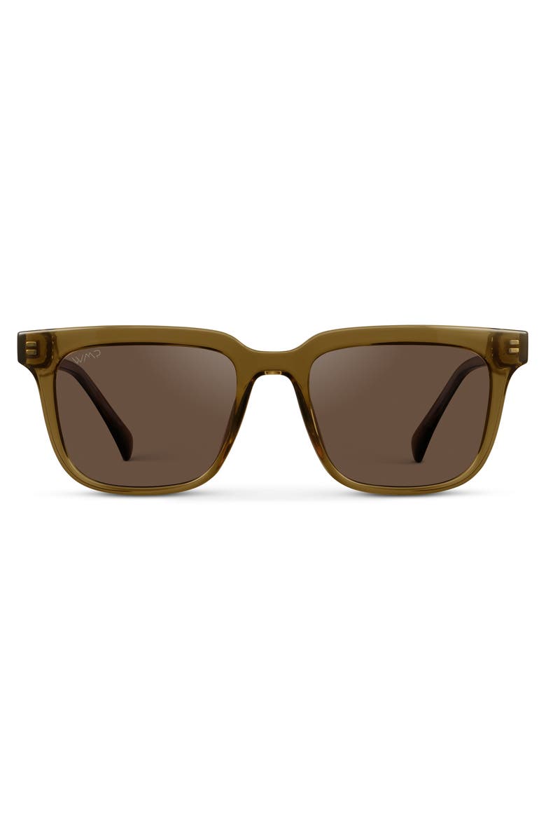 Wilson - 51mm Square Polarized Sunglasses, Main, color, Crystal Verde