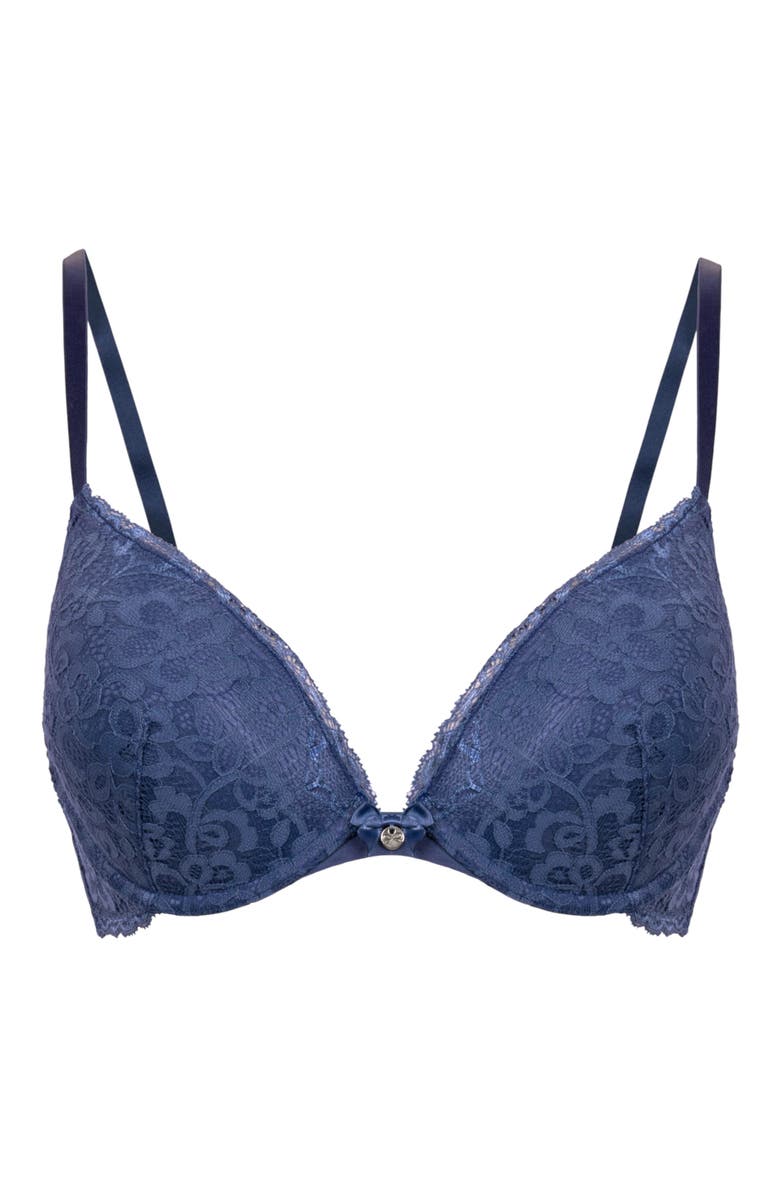 Hunkemöller Marine Padded Push-Up Underwired Bra, Alternate, color, Blue Indigo