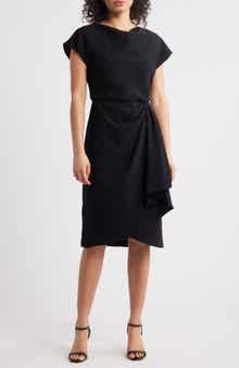 Amsale Cowl Neck Tulip Cocktail Dress