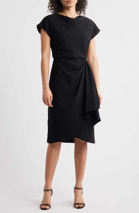 Amsale Cowl Neck Tulip Cocktail Dress