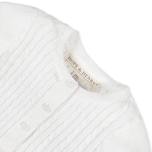 HOPE & HENRY HOPE & HENRY BABY ORGANIC CABLE CARDIGAN SWEATER, INFANT