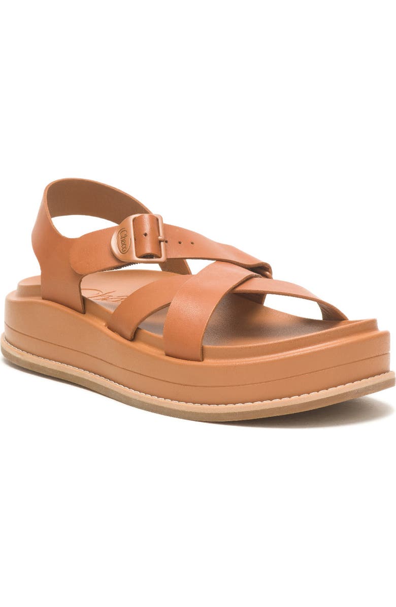 Chaco Townes Midform Sandal, Main, color, Cashew