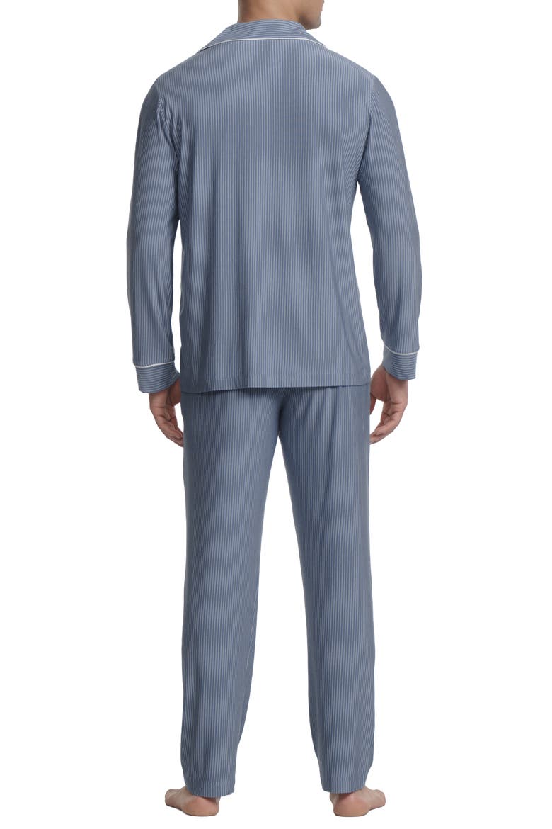 William Print Stretch Tencel® Modal Pajamas, Alternate, color, DUO STRIPE SLATE BLUE