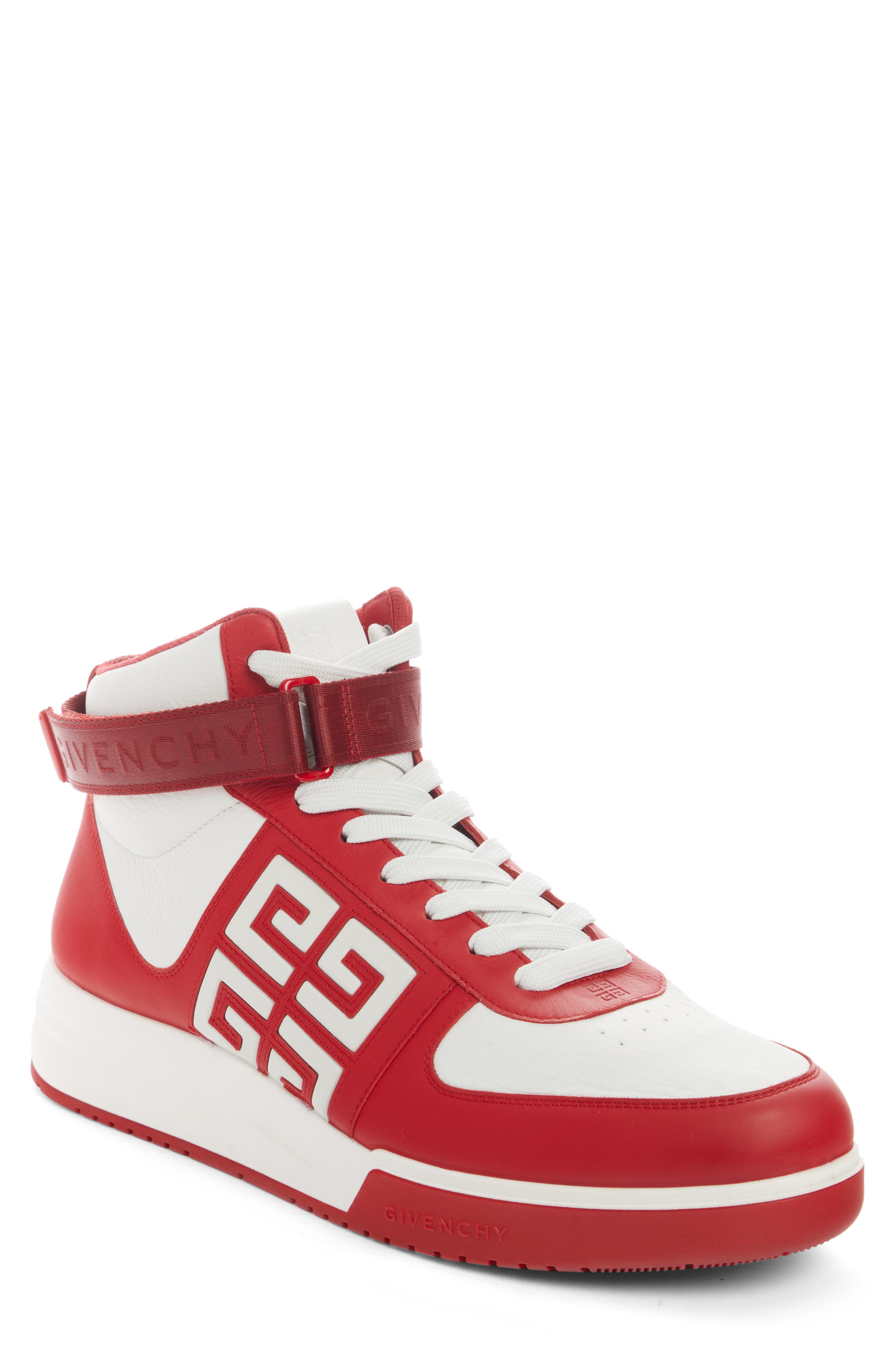 G4 High Top Sneaker, Main, color, RED/ WHITE