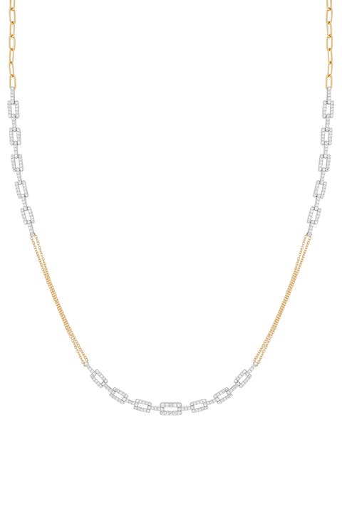 Varda Diamond Pav‚ Chain Necklace (Online Trunk Show)