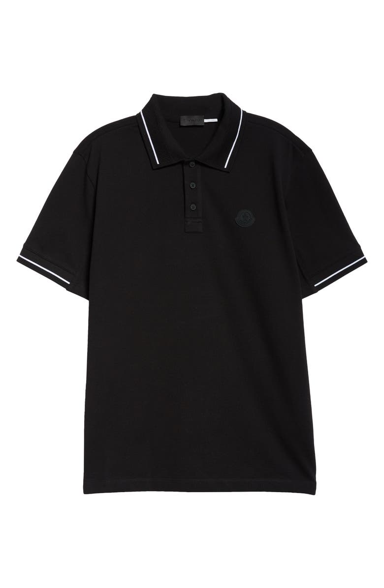 Moncler Tipped Cotton Piqué Knit Polo, Alternate, color, 