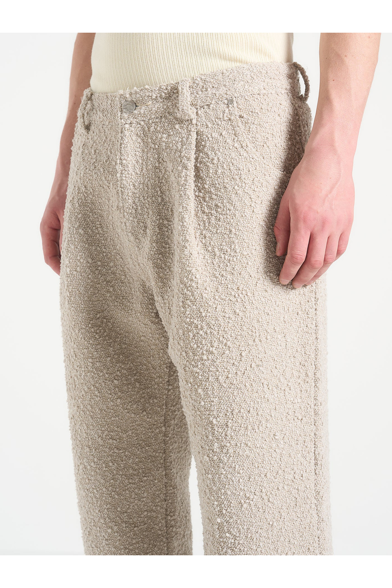 Arnault Textured Boucle Denim Jeans, Alternate, color, Beige