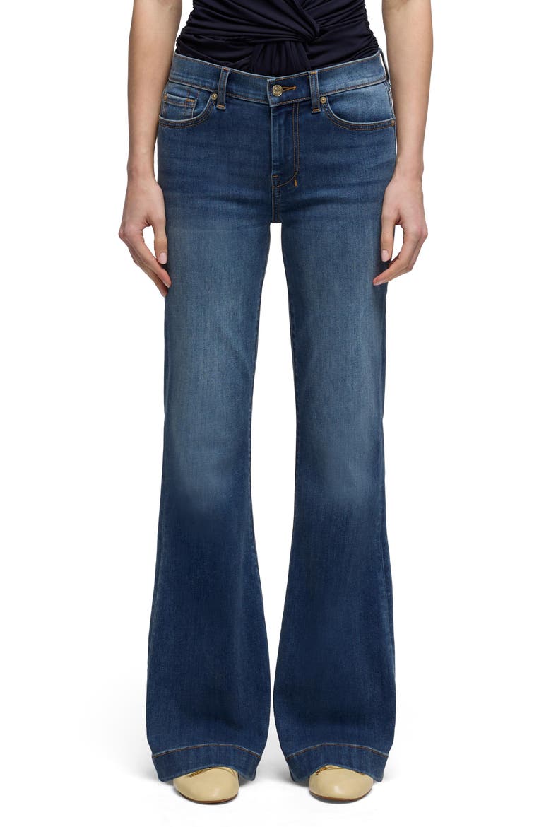 Dojo Tailorless Mid Rise Flare Jeans, Main, color, GALE