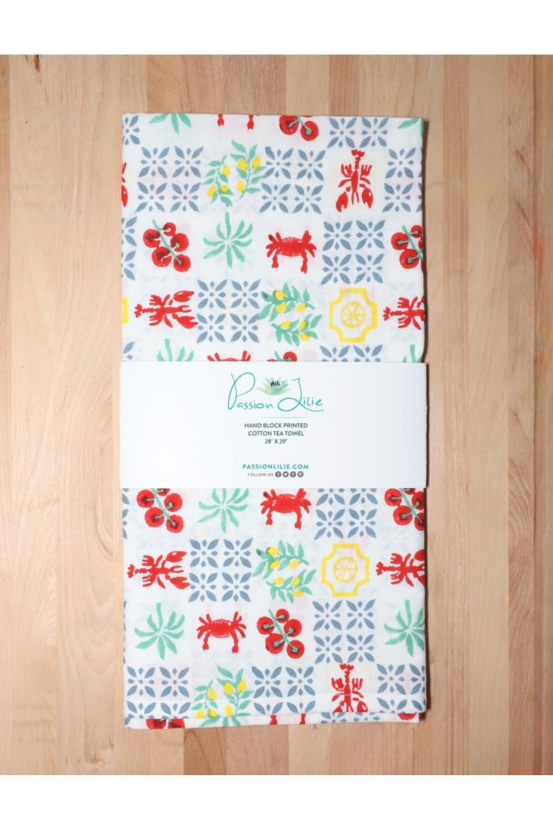New Orleans Riviera Cotton Tea Towel - Set of 2, Alternate, color, Red