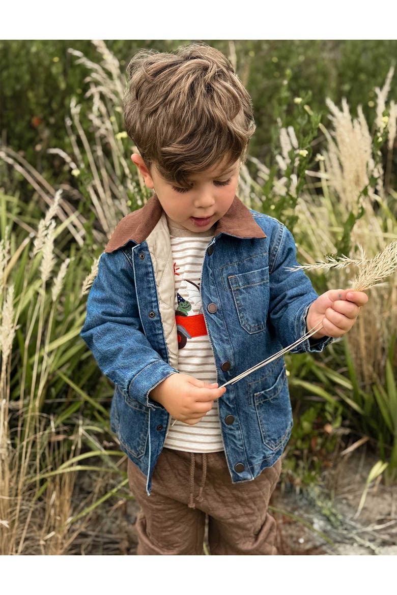 Denim Worker Jacket Toddler, Alternate, color, Mid Denim