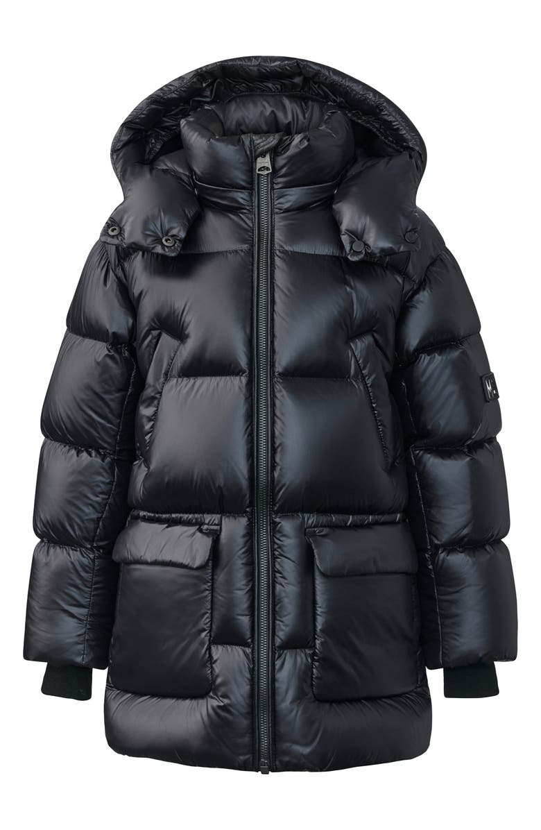 Mackage Kennie Down Hooded Puffer Coat, Main, color, Black