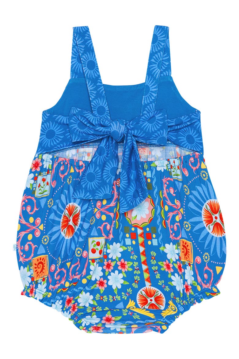 Tie Back Bubble Romper, Alternate, color, BLUE