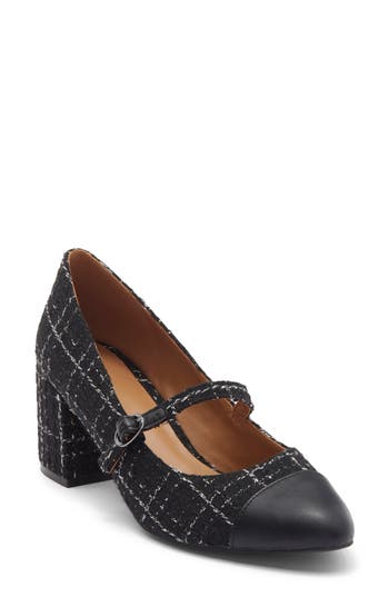 Nordstrom Rack Jackie Cap Toe Mary Jane Pump In Black