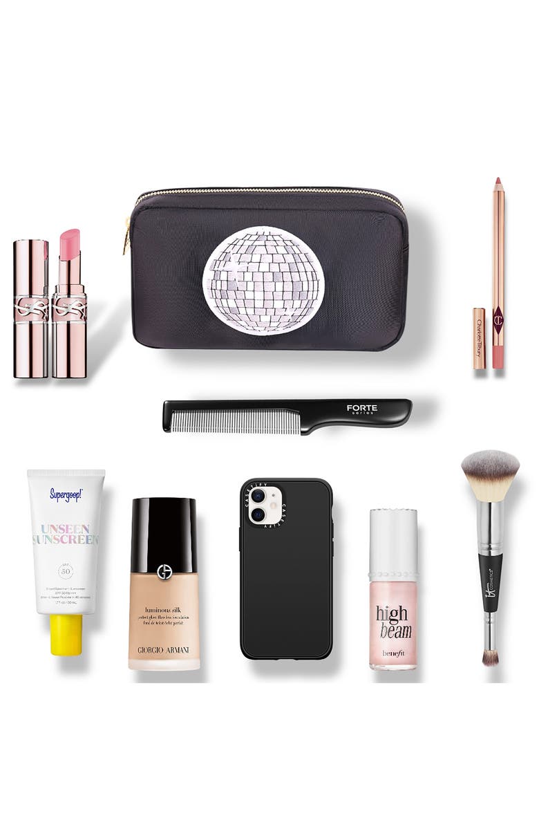 Bloc Bags Medium Disco Ball Cosmetics Bag, Alternate, color, Black