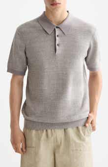 Scotch & Soda Tonal Stripe Cotton Polo Sweater