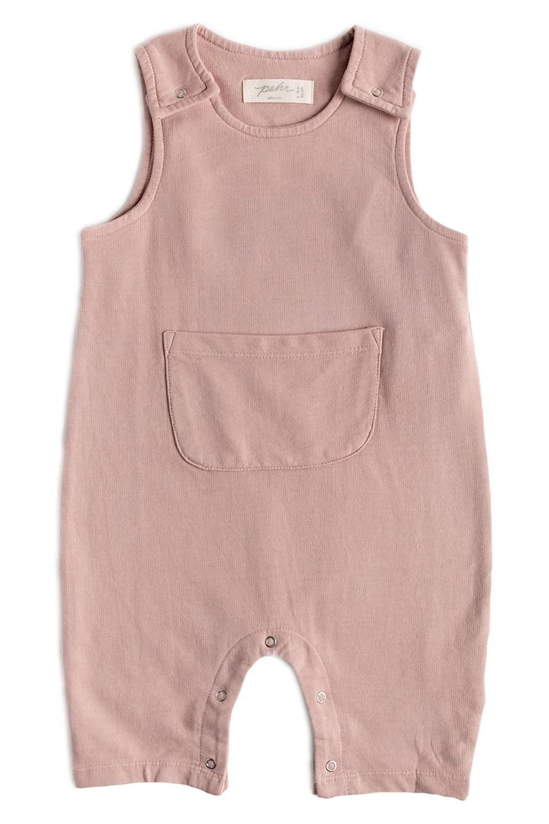 Organic Cotton French Terry Overalls, Main, color, SOFT PEONY