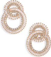 Tasha Cubic Zirconia Interlocking Circle Drop Earrings