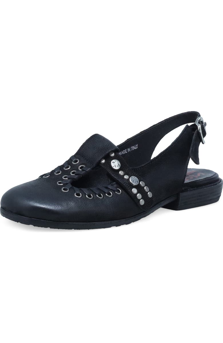 A.S.98 Zepplin Slingback Flat, Main, color, Black