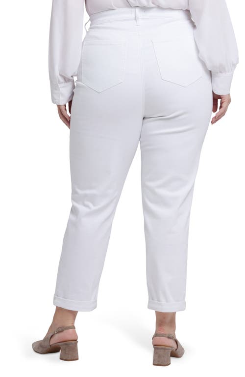 Nydj Pleated High Waist Ankle Balloon Jeans In Optic White