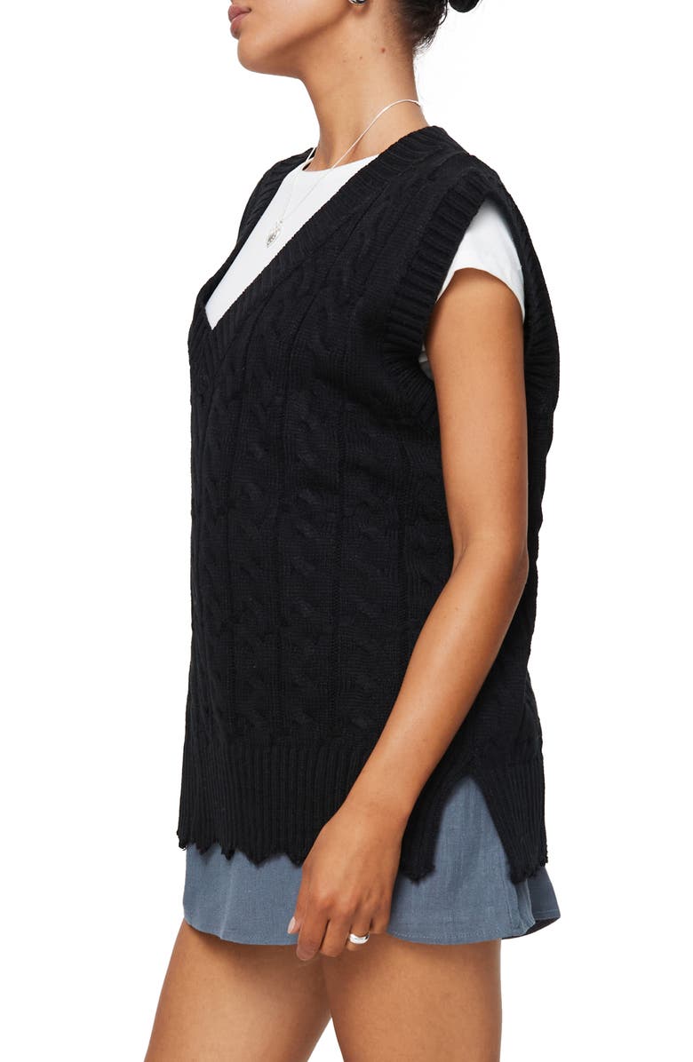 Princess Polly Antonia Cable Sweater Vest, Alternate, color, 