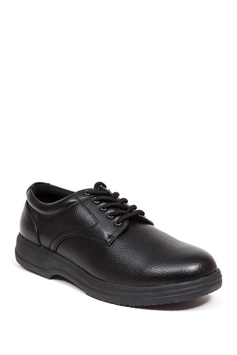 Service Faux Leather Derby - Wide Width Available