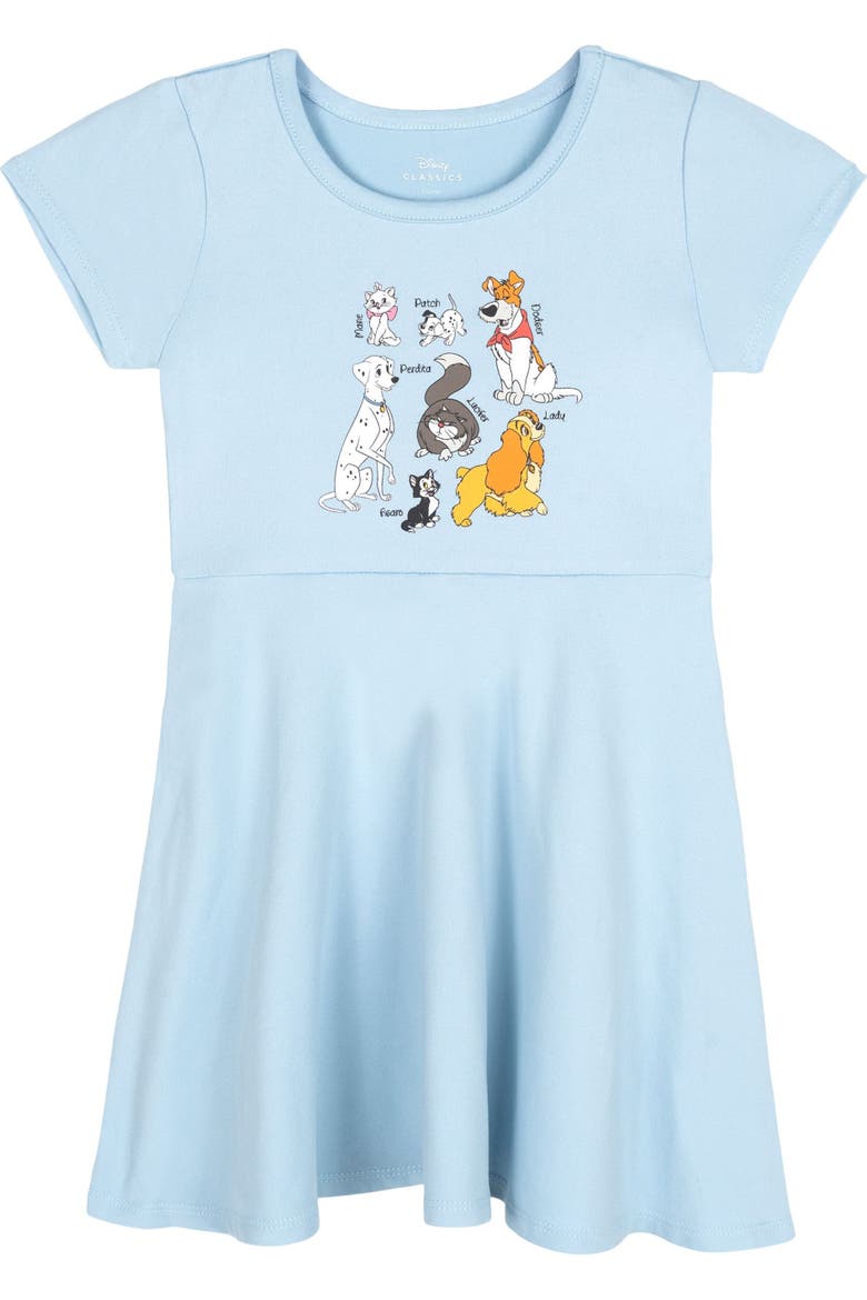 2-Pack Skater Dresses, Alternate, color, Blue Heather Grey